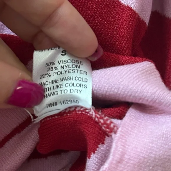Pretty Garbage Pink & Red Checker Knit Cropped Cardigan | Size S - Picture 4 of 5